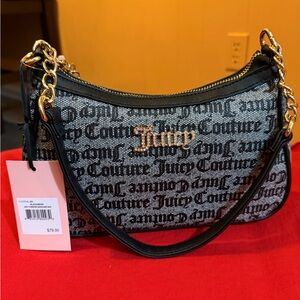 Juicy Couture Black and Gold Chain Shoulder Bag